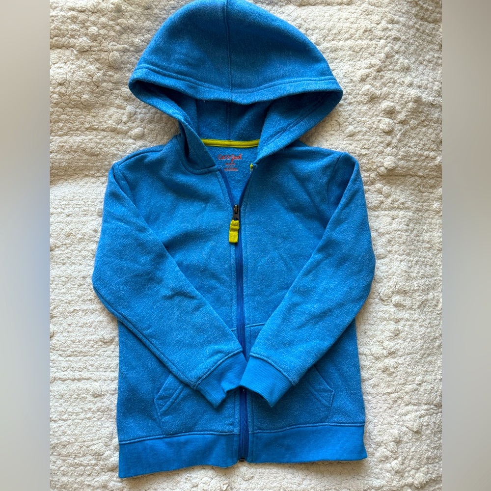 Cat & Jack blue zip up hoodie size XS (4-5)